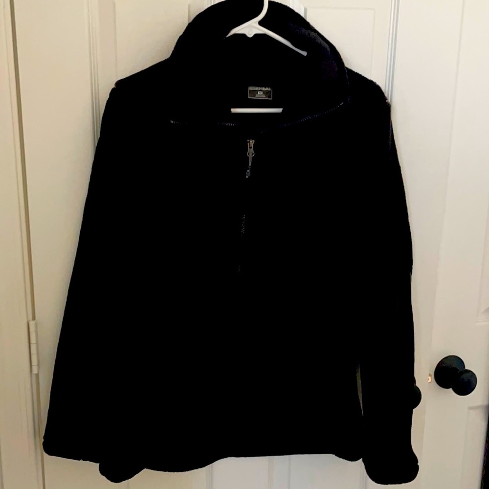 32 degree Heat. Black faux fur jacket.